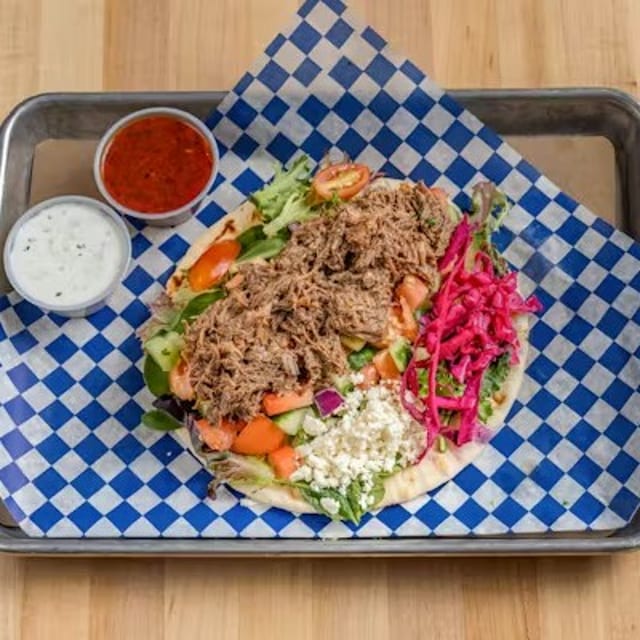 Shredded Lamb Wrap.