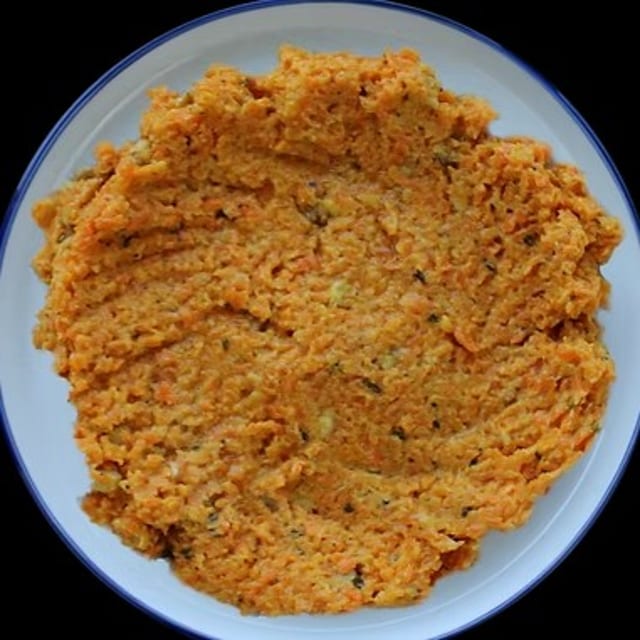 Carrot Dip & Pita Bread.